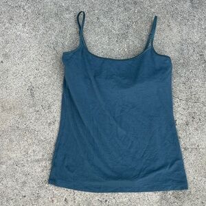 Y2k Ann Taylor Loft camisole cami tank top blue turquoise teal xs s extra small